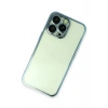 Mey İthalat®  iPhone 14 Pro Max Kılıf  Lensli Silikon - Açık Mavi