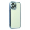 Mey İthalat®  iPhone 14 Pro Max Kılıf  Lensli Silikon - Açık Mavi