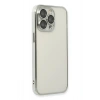 Mey İthalat®  iPhone 14 Pro Max Kılıf  Lensli Silikon - Gümüş