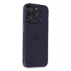 Durukar®  iPhone 14 Pro Max Kılıf Luko Lens Silikon - Derin Mor