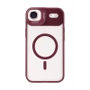 Durukar®   iPhone 17 Air Remim Lensli Magsafe Standlı Kapak - Bordo