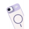 Durukar®   iPhone 17 Air Remim Lensli Magsafe Standlı Kapak - Lila