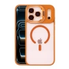 Durukar®   iPhone 17 Pro Max Remim Lensli Magsafe Standlı Kapak - Turuncu