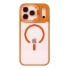 Durukar®   iPhone 17 Pro Max Remim Lensli Magsafe Standlı Kapak - Turuncu