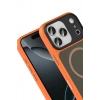 Durukar®   iPhone 17 Pro Megane Magsafe Kapak - Turuncu