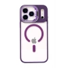 Durukar®   iPhone 17 Pro Remim Lensli Magsafe Standlı Kapak - Derin Mor