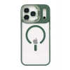 Durukar®   iPhone 17 Pro Remim Lensli Magsafe Standlı Kapak - Koyu Yeşil