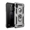 Durukar®  iPhone X Kılıf Sofya Yüzüklü Silikon Kapak - Gümüş