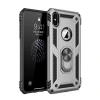 Durukar®  iPhone X Kılıf Sofya Yüzüklü Silikon Kapak - Gümüş