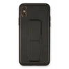 Durukar®  iPhone XS Max Kılıf Coco Deri Standlı Kapak - Siyah