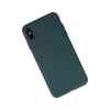 Durukar®  iPhone XS Max Kılıf Nano içi Kadife Silikon - Koyu Yeşil