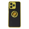 Durukar®  Realme C53 Kılıf Montreal Yüzüklü Silikon Kapak - Sarı