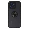 Durukar®  Realme C53 Kılıf Montreal Yüzüklü Silikon Kapak - Siyah