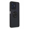 Durukar®  Realme C53 Kılıf Montreal Yüzüklü Silikon Kapak - Siyah