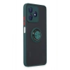 Durukar®  Realme C53 Kılıf Montreal Yüzüklü Silikon Kapak - Yeşil