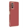 Mey İthalat®   Redmi Note 10 Pro Kılıf Volet Silikon - Kırmızı