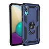 Durukar®  Samsung Galaxy A02 Kılıf Sofya Yüzüklü Silikon Kapak - Lacivert