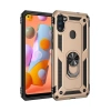Durukar®  Samsung Galaxy A11 Kılıf Sofya Yüzüklü Silikon Kapak - Gold