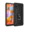 Durukar®  Samsung Galaxy A11 Kılıf Sofya Yüzüklü Silikon Kapak - Siyah