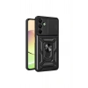 Mey İthalat®  Samsung Galaxy A16 5G Kılıf Pars Lens Yüzüklü Silikon - Siyah