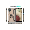 Mey İthalat®  Samsung Galaxy A22 Kılıf Sofya Yüzüklü Silikon Kapak - Gold