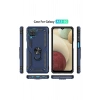 Durukar®  Samsung Galaxy A22 Kılıf Sofya Yüzüklü Silikon Kapak - Lacivert