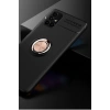 Durukar®  Samsung Galaxy M51 Kılıf Range Yüzüklü Silikon - Siyah-Gold