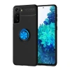 Durukar®  Samsung Galaxy S21 Plus Kılıf Range Yüzüklü Silikon - Siyah-Mavi