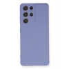 Mey İthalat®  Samsung Galaxy S21 Ultra Kılıf Nano içi Kadife Silikon - Lila
