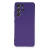 Mey İthalat®  Samsung Galaxy S21 Ultra Kılıf Nano içi Kadife Silikon - Mor
