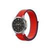 Durukar®  Watch 22mm Hasırlı Cırtcırtlı Kordon - Kırmızı