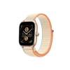 Durukar®  Watch 22mm Hasırlı Cırtcırtlı Kordon - Krem
