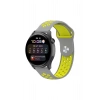 Durukar®  Watch 22mm Spor Delikli Kordon - Gri-Yeşil