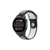 Durukar®  Watch 22mm Spor Delikli Kordon - Siyah-Beyaz