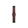 Durukar®  Watch 22mm Spor Delikli Kordon - Siyah-Kırmızı