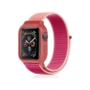Durukar®   Watch 42mm Hasırlı Cırtcırtlı Kasalı Kordon - Pudra