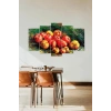 Meyveler Retro 5 Parçalı Mdf Tablo 60 x 100