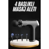 Mini Masaj Tabancası 4 Başlıklı Şarjlı Masaj Aleti