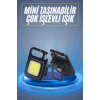 Mini Şarjlı El Feneri Mıknatıslı 3 Modlu Kamp Lambası