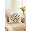 Mira Home Dekoratif Punch Kare Nakışlı Kırlent Kılıfı