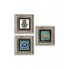 Mistik 3 lü Set Çerçeveli Taş Tablo 20 cm