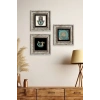 Mistik 3 lü Set Çerçeveli Taş Tablo 20 cm