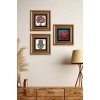 Mistik 3 lü Set Çerçeveli Taş Tablo 20 cm