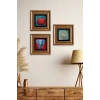 Mistik 3 lü Set Çerçeveli Taş Tablo 20 cm