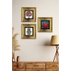 Mistik 3 lü Set Çerçeveli Taş Tablo 20 cm