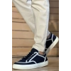 MN2505 - Linen Mens Shoes Navy Blue White