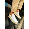 MN979 - Santoni GBT Mens Sports Shoes WHITE/YELLOW