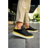 MN979 - Santoni GBT Mens Sports Shoes BLACK/YELLOW
