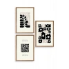 Modern Üçlü Ahşap Çerçeveli Tablo 23 x 30