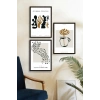 Modern Üçlü Ahşap Çerçeveli Tablo 23 x 30